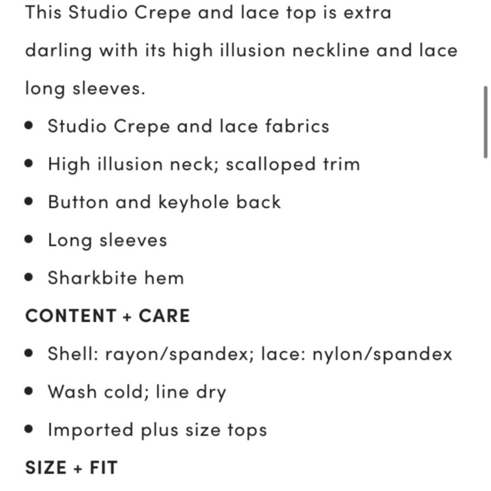 9.TORRID TAUPE CREPE AND LACE SHARKBITE TOP - Picture 14 of 16